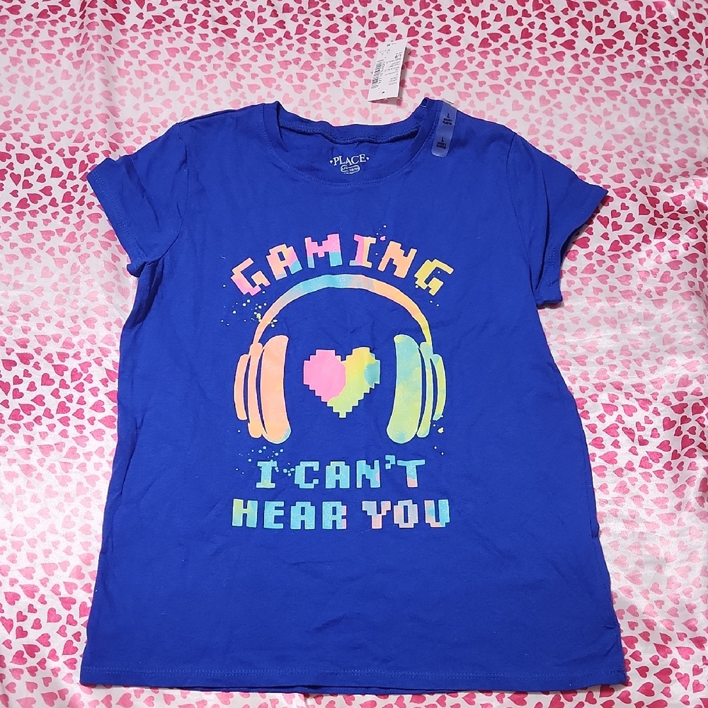 The Children's Place Blue Gaming Tee with Headphones
